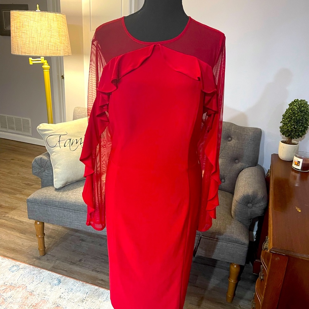 R & M Richards Red Dress NWT